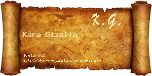Kara Gizella névjegykártya